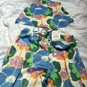 Zara set size large pants medium top